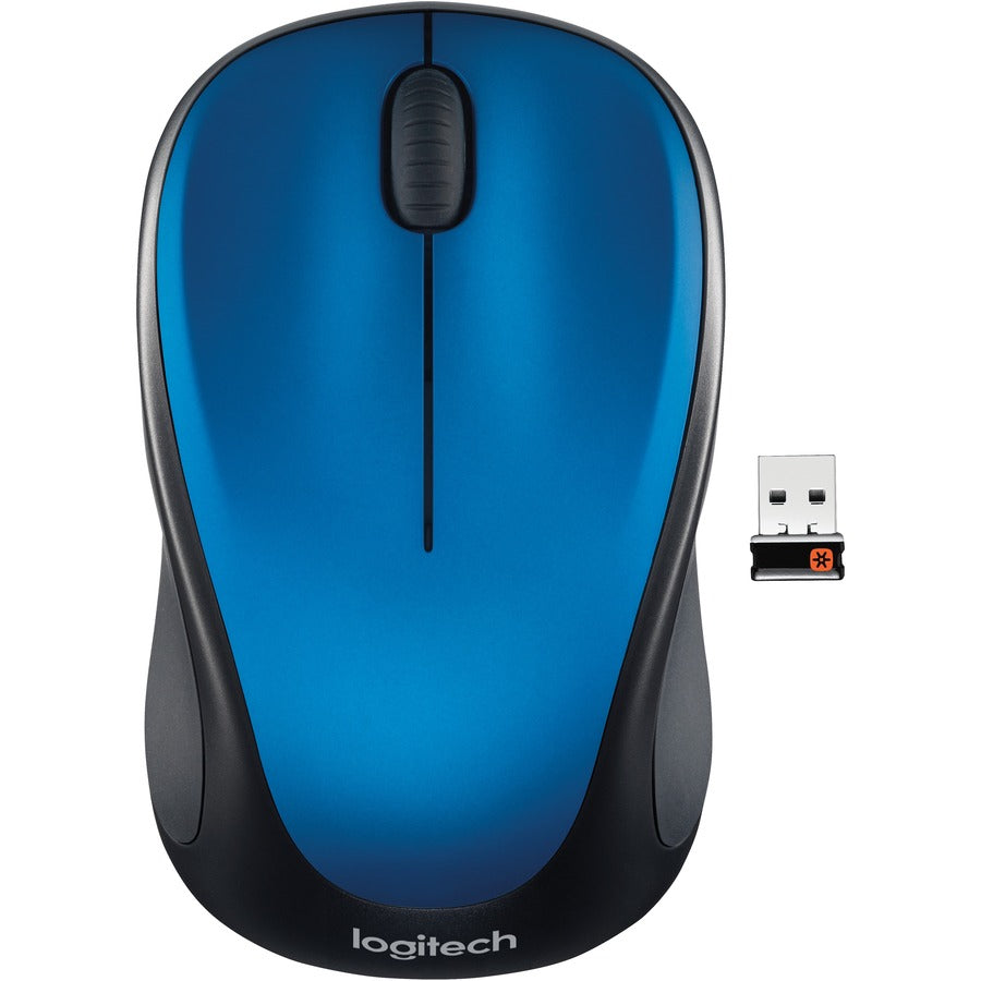 Logitech M317 Wireless Mouse, 2.4 GHz with USB Unifying Receiver, 1000 DPI Optical Tracking, 12 Month Battery, Compatible with PC, Mac, Laptop, Chromebook (Steel Blue) 910-002901