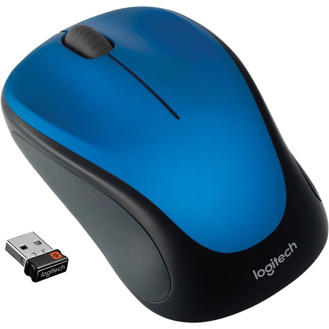 Logitech M317 Wireless Mouse, 2.4 GHz with USB Unifying Receiver, 1000 DPI Optical Tracking, 12 Month Battery, Compatible with PC, Mac, Laptop, Chromebook (Steel Blue) 910-002901