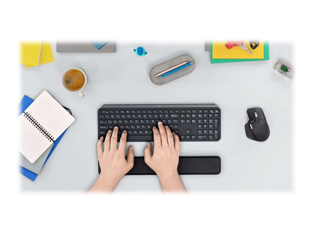 Logitech MX Keys - Keyboard - backlit - Bluetooth, 2.4 GHz - QWERTY - US - graphite