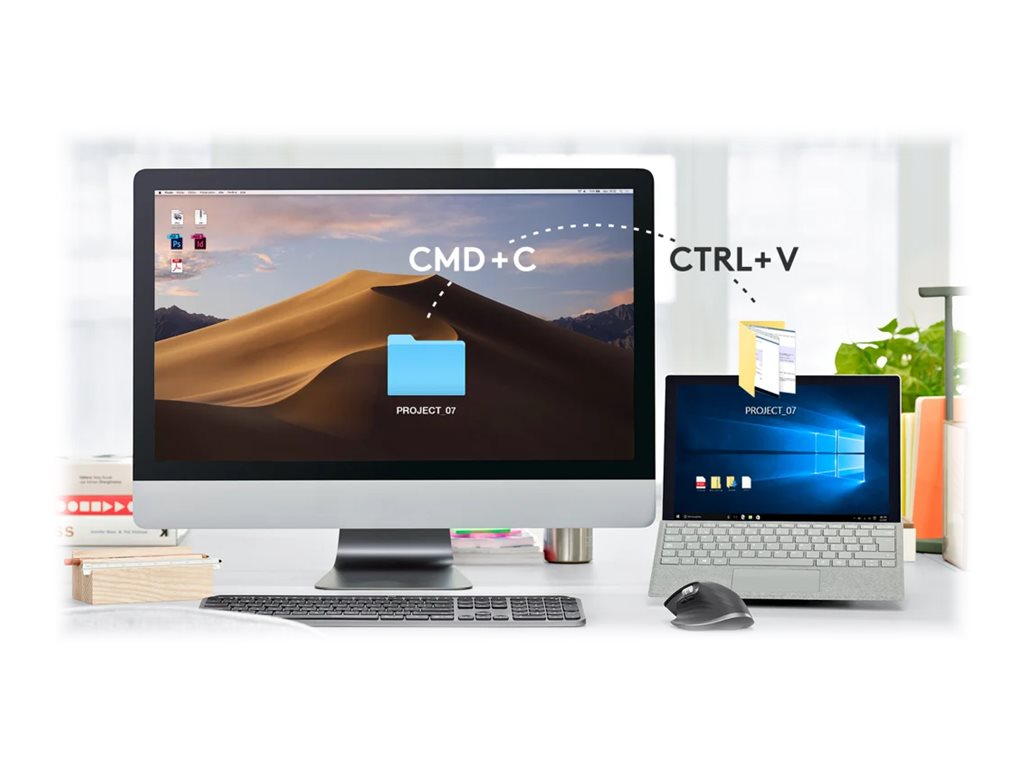 Logitech MX Keys - Keyboard - backlit - Bluetooth, 2.4 GHz - QWERTY - US - graphite