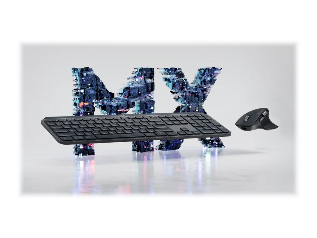 Logitech MX Keys - Keyboard - backlit - Bluetooth, 2.4 GHz - QWERTY - US - graphite