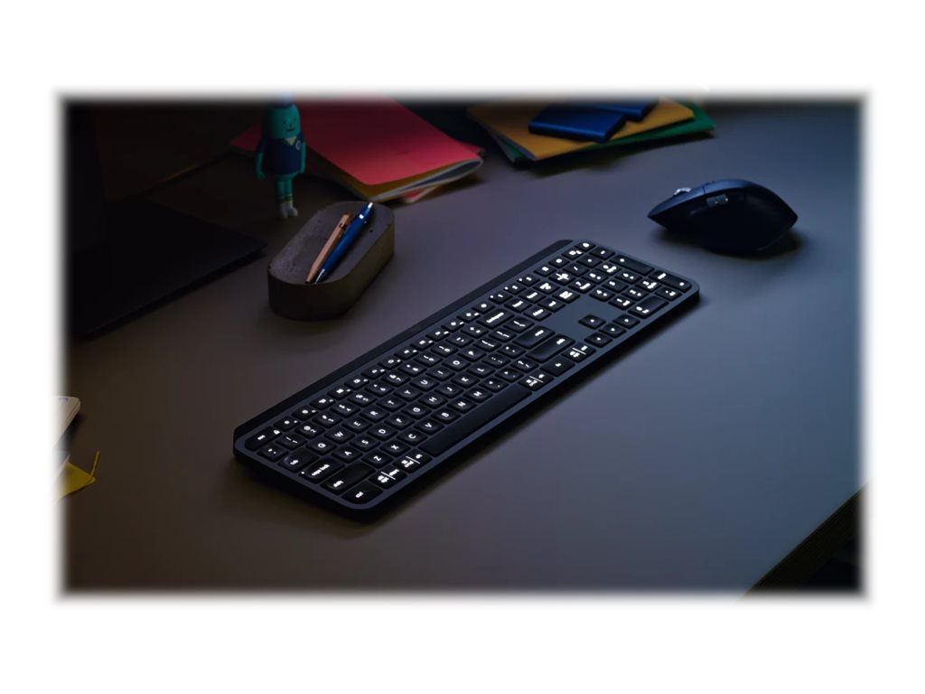 Logitech MX Keys - Keyboard - backlit - Bluetooth, 2.4 GHz - QWERTY - US - graphite