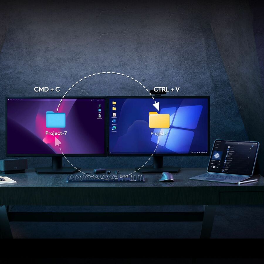 Logitech MX Keys S Combo - Performance Wireless Keyboard and Mouse with Palm Rest - USB