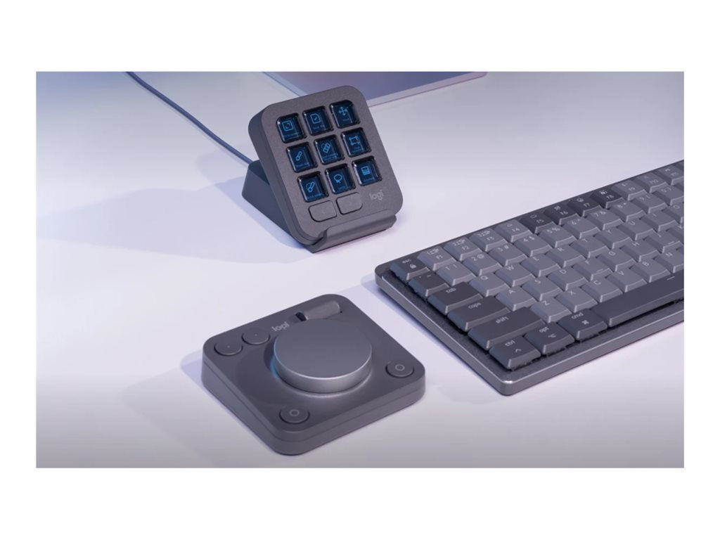 Logitech Master Series MX Creative Console - Keypad and dialpad set - backlit - USB-C - graphite 920-012660