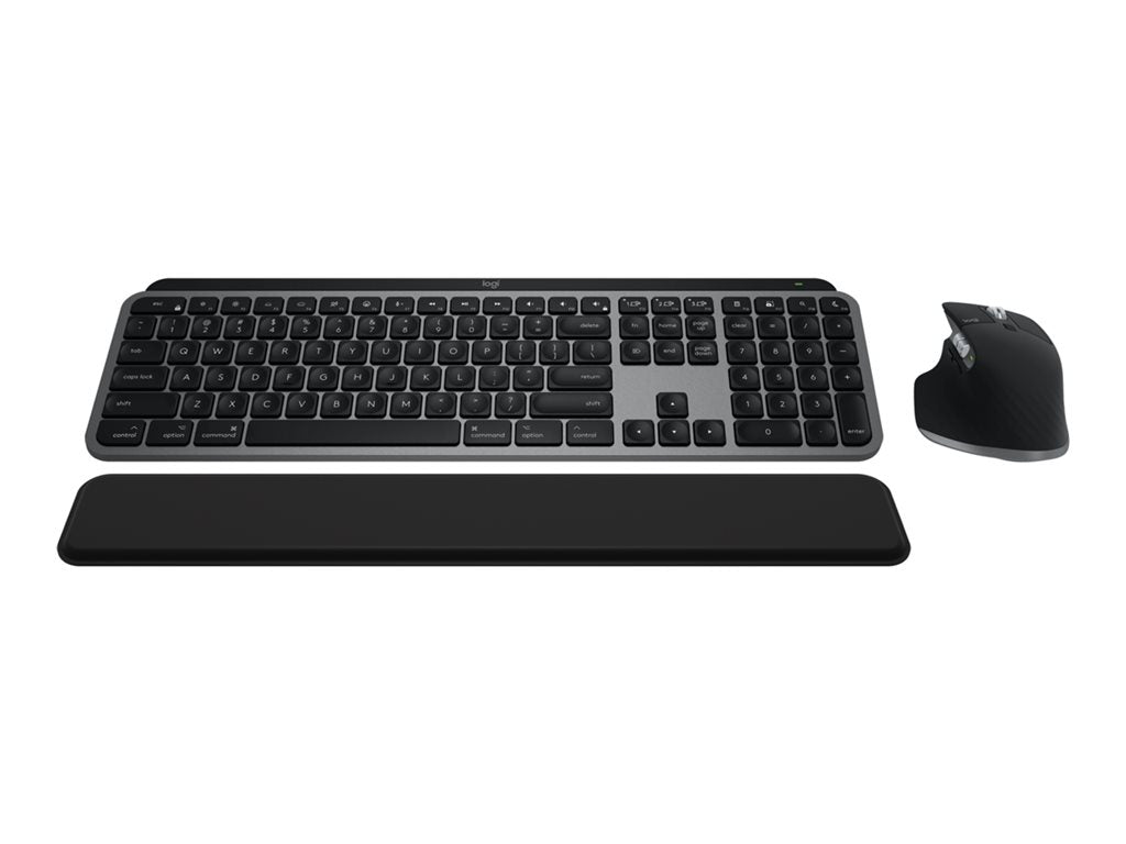 Logitech Master Series MX Keys S Combo for Mac - Keyboard and mouse set - backlit - wireless - Bluetooth LE - space gray 920-012592