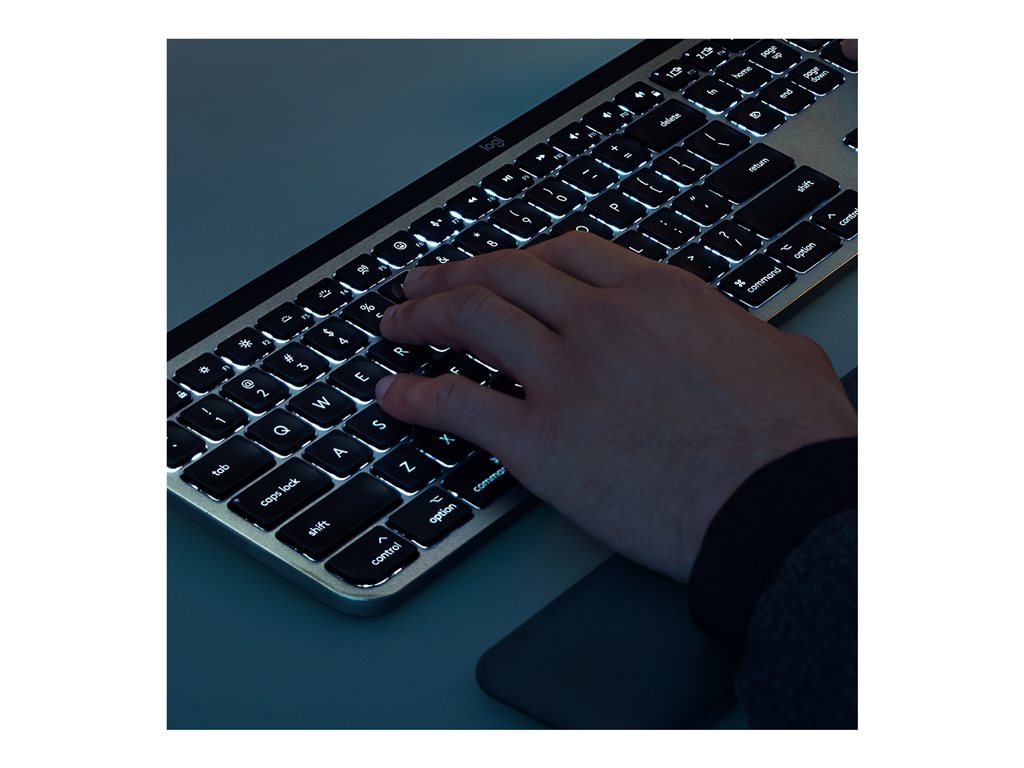 Logitech Master Series MX Keys S Combo for Mac - Keyboard and mouse set - backlit - wireless - Bluetooth LE - space gray 920-012592