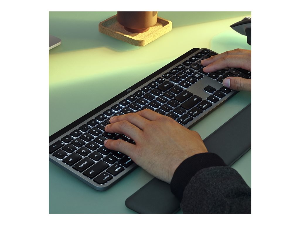 Logitech Master Series MX Keys S Combo for Mac - Keyboard and mouse set - backlit - wireless - Bluetooth LE - space gray 920-012592
