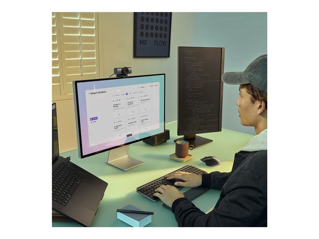 Logitech Master Series MX Keys S Combo for Mac - Keyboard and mouse set - backlit - wireless - Bluetooth LE - space gray 920-012592