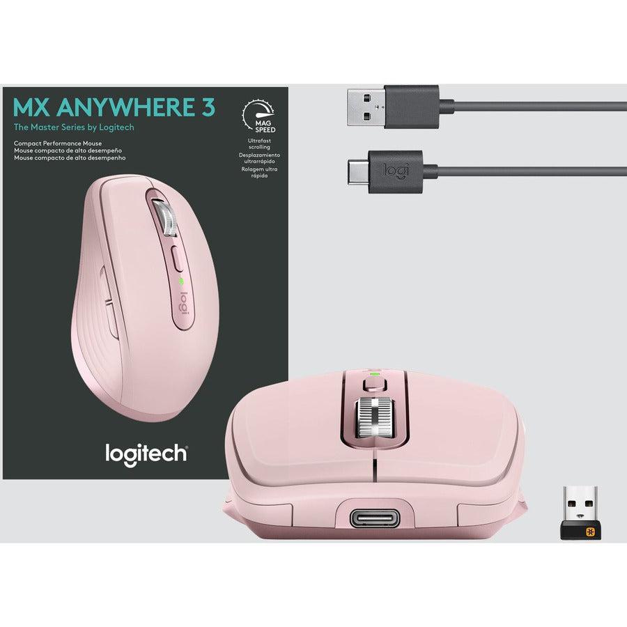 Logitech Mx Anywhere 3 Mouse Right-Hand Rf Wireless+Bluetooth 4000 Dpi
