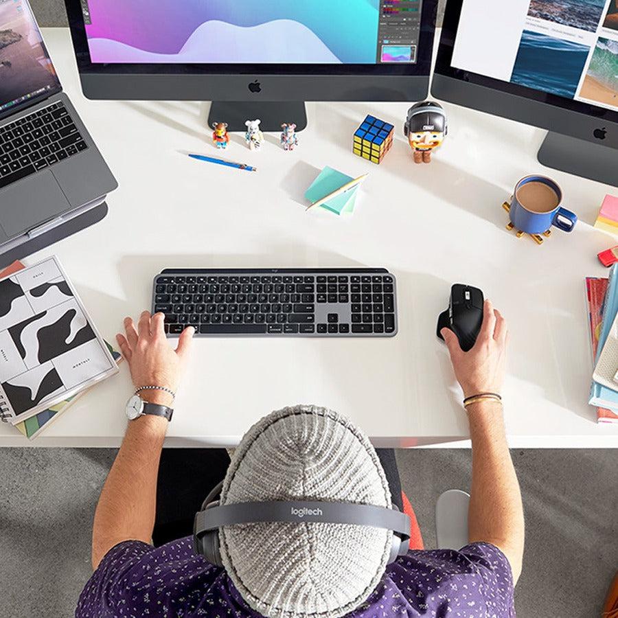 Logitech Mx Keys For Mac Keyboard Rf Wireless + Bluetooth Grey