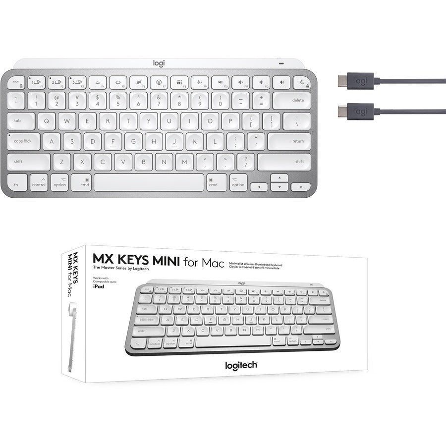 Logitech Mx Keys Mini For Mac Minimalist Wireless Illuminated Keyboard