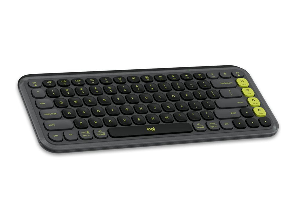 Logitech POP Icon Keys - Keyboard - wireless - Bluetooth LE - QWERTY - English - off-white, green 920-013143