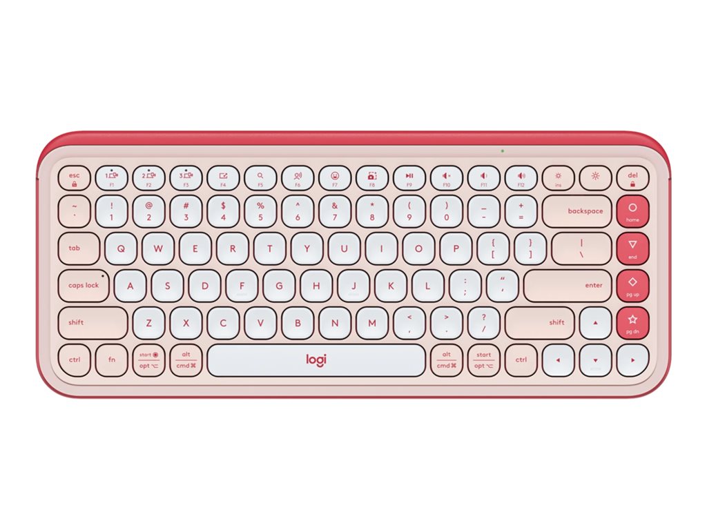 Logitech POP Icon Keys - Keyboard - wireless - Bluetooth LE - QWERTY - English - off-white, rose 920-013049
