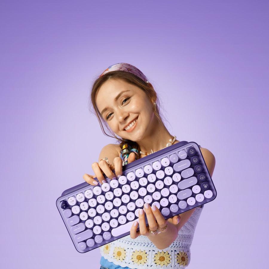 Logitech POP Keys Wireless Mechanical Keyboard with Customizable Emoji Keys