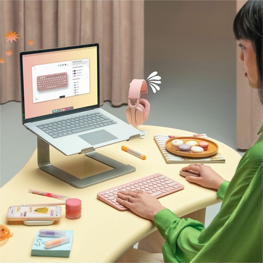 Logitech Pebble 2 Combo Keyboard & Mouse - USB Type A Wireless Bluetooth Keyboard - Tonal