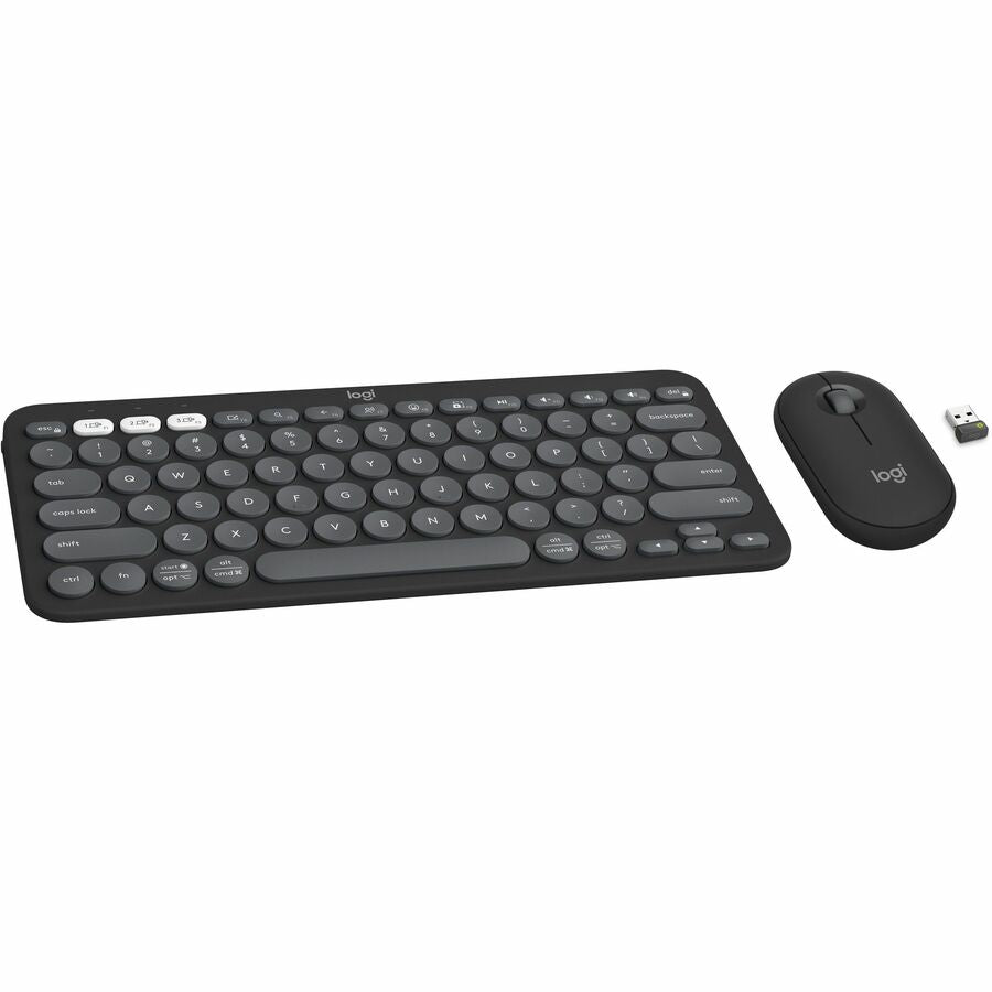 Logitech Pebble 2 Combo Keyboard & Mouse - USB Type A Wireless Bluetooth Keyboard - Tonal