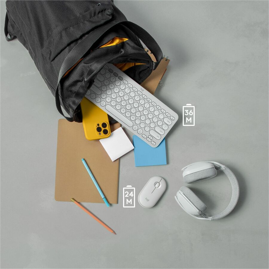 Logitech Pebble 2 Combo for Mac Wireless Keyboard and Mouse - USB Type A Wireless