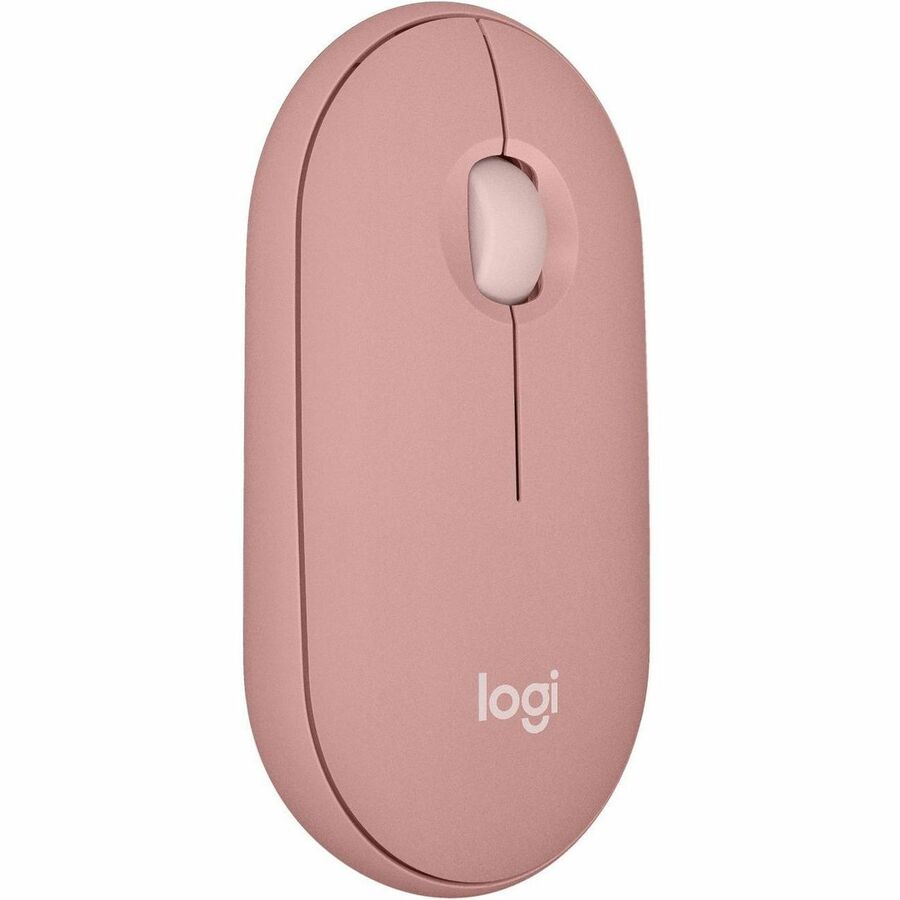 Logitech Pebble 2 M350s Mouse - Optical - Wireless - Bluetooth - Tonal Rose - 4000 dpi -