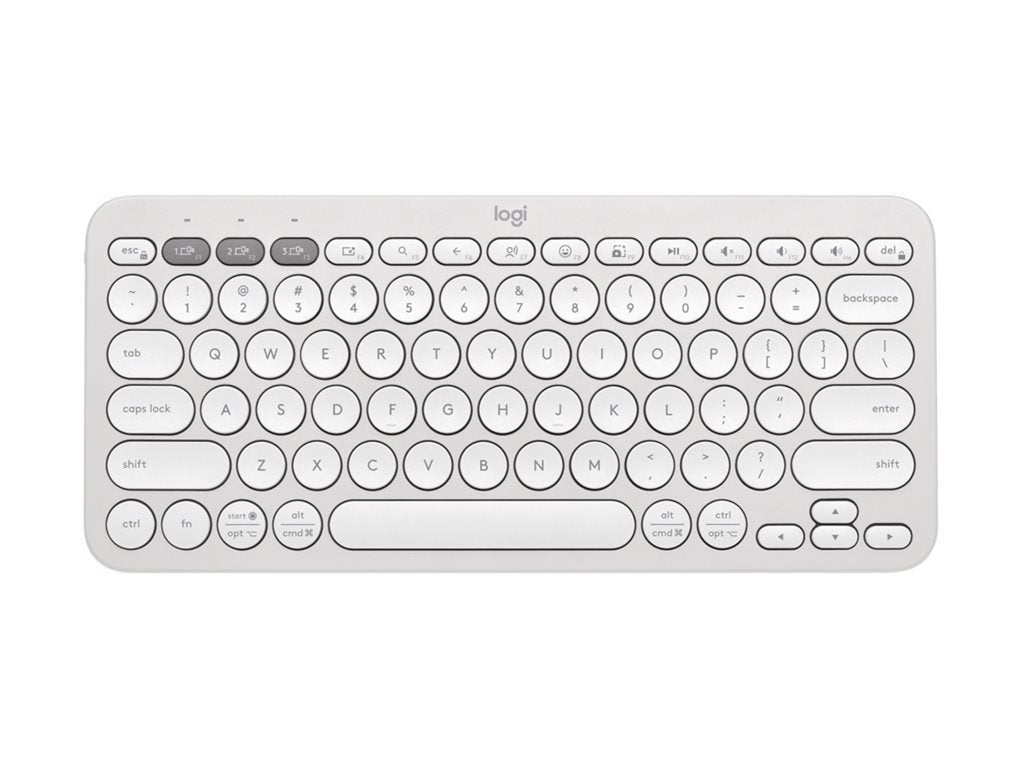 Logitech Pebble Keys 2 K380s - Keyboard - wireless - Bluetooth LE - QWERTY - English - tonal white 920-011776