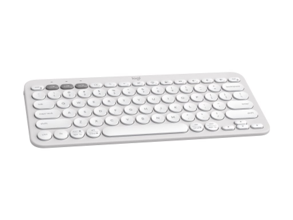 Logitech Pebble Keys 2 K380s - Keyboard - wireless - Bluetooth LE - QWERTY - English - tonal white 920-011776