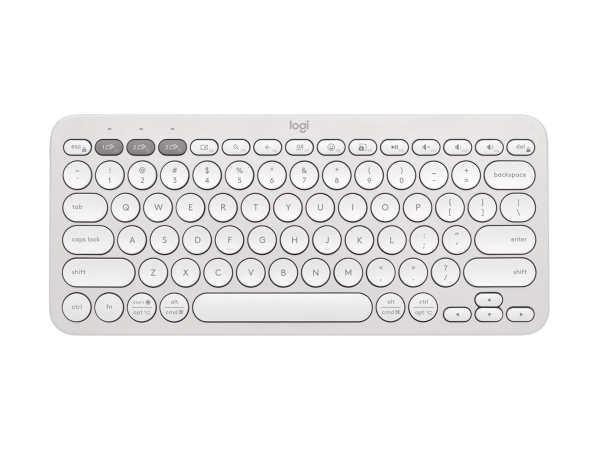 Logitech Pebble Keys 2 K380s - Keyboard - wireless - Bluetooth LE - QWERTY - English - tonal white 920-011776