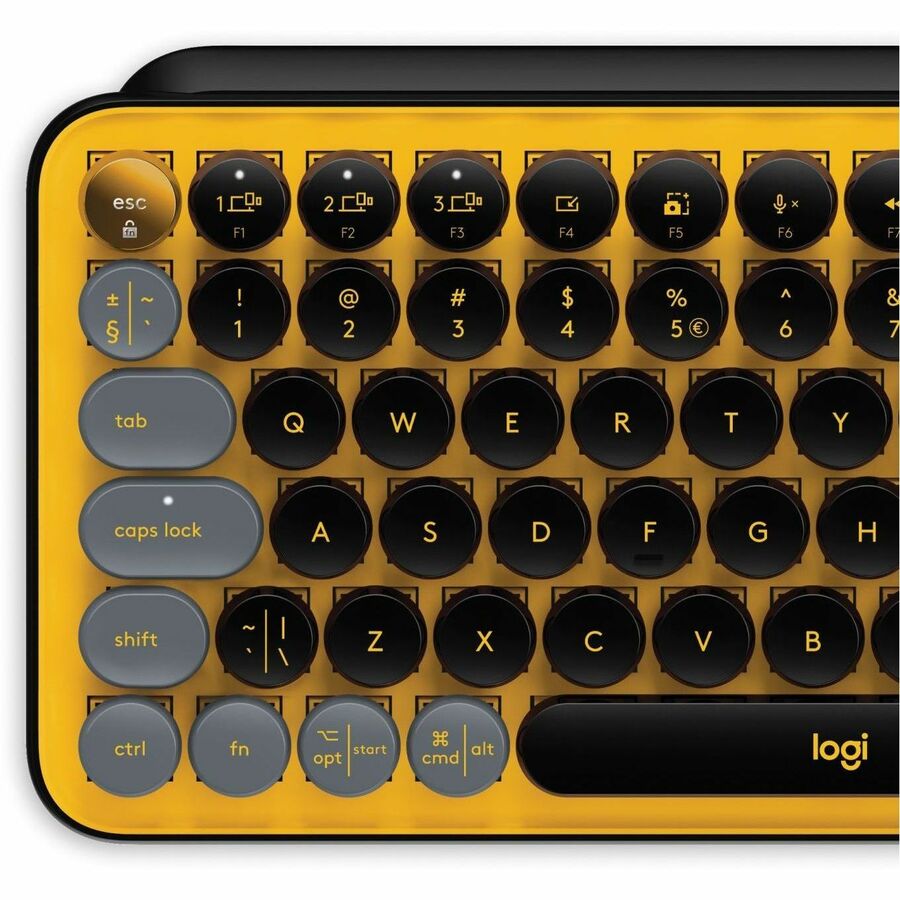 Logitech Pop Keys Keyboard Rf Wireless + Bluetooth Black, Grey, Yellow