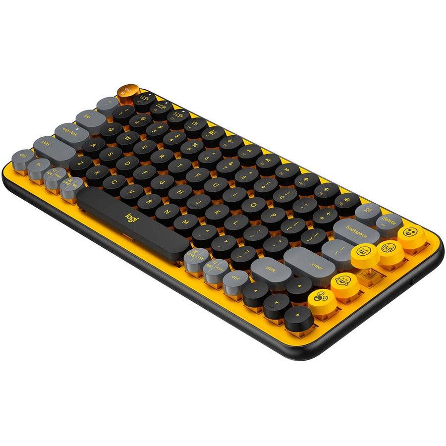Logitech Pop Keys Keyboard Rf Wireless + Bluetooth Black, Grey, Yellow