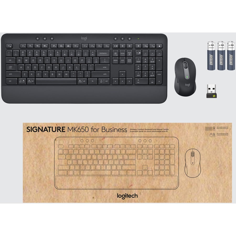 Logitech Signature MK650 Combo for Business Wireless Mouse and Keyboard Combo 920-010909