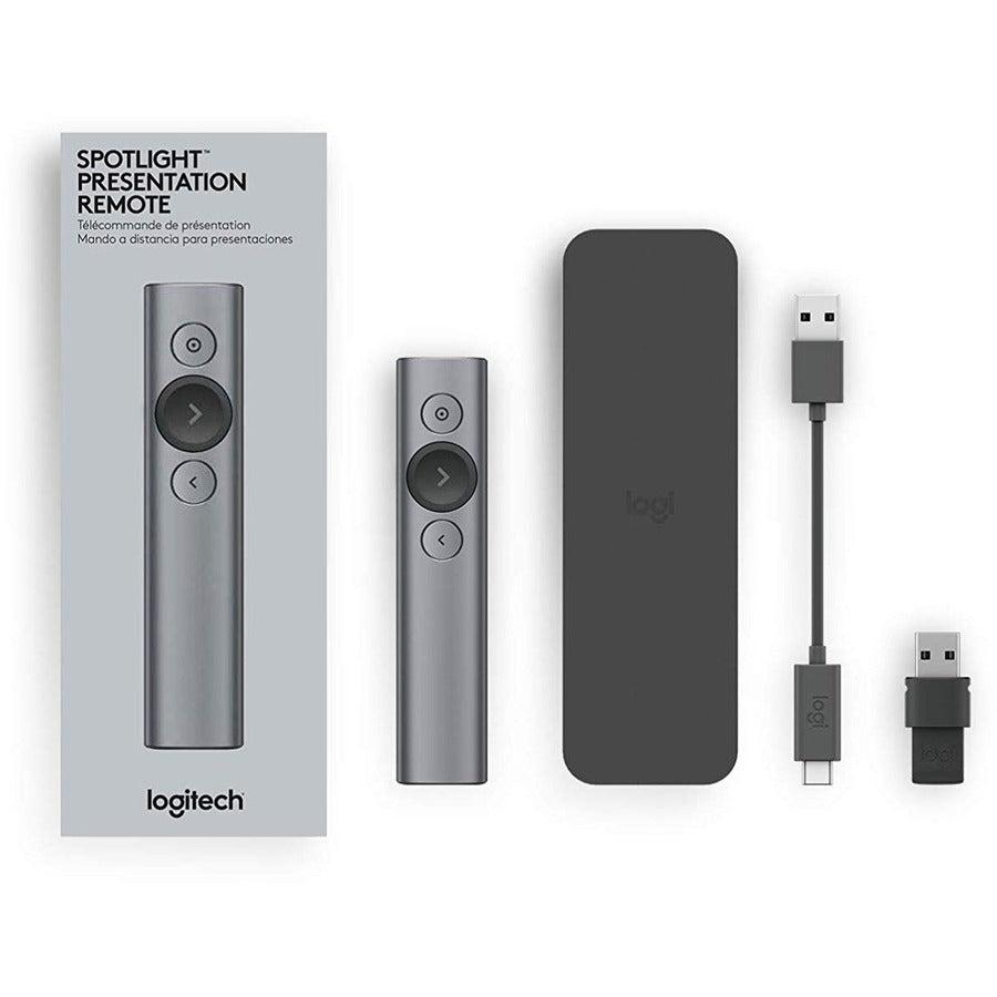 Logitech Spotlight Presentation Remote Wireless Presenter Bluetooth Grey