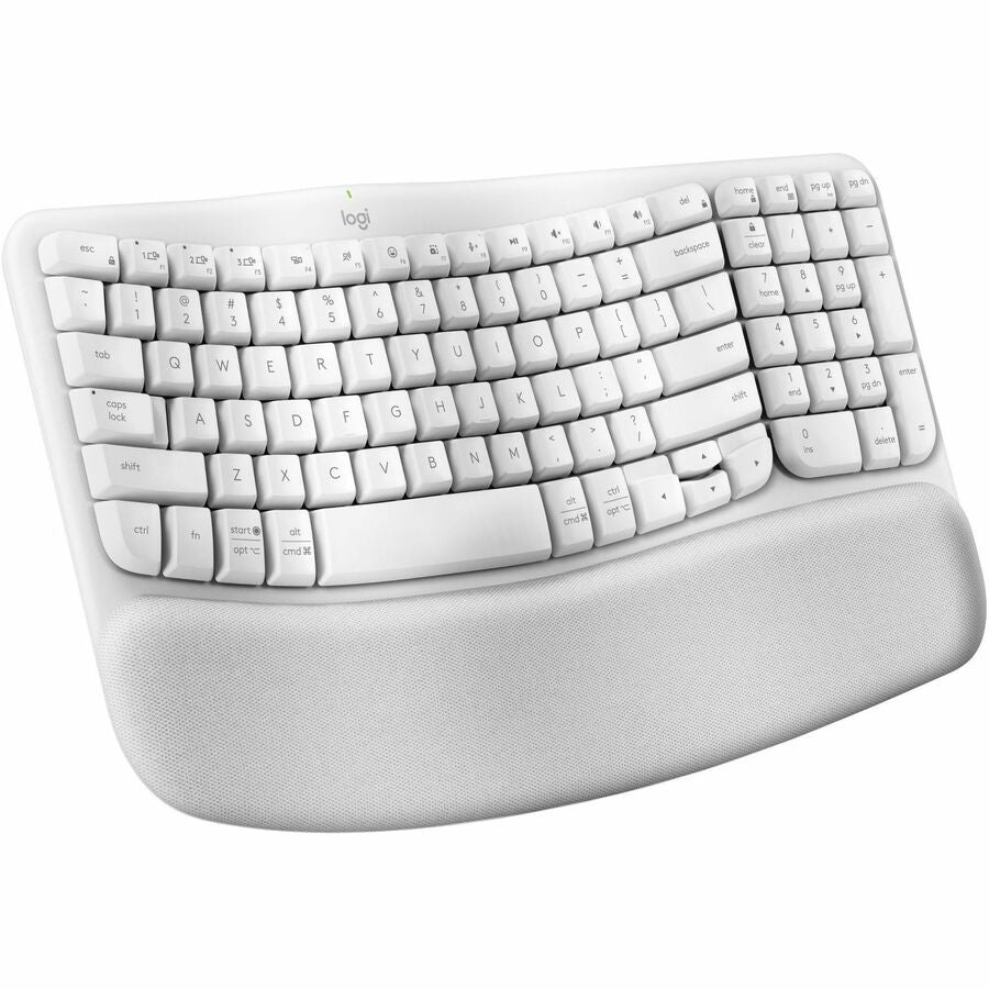Logitech Wave Keys Keyboard - Wireless Connectivity - Bluetooth - 32.81 ft - USB