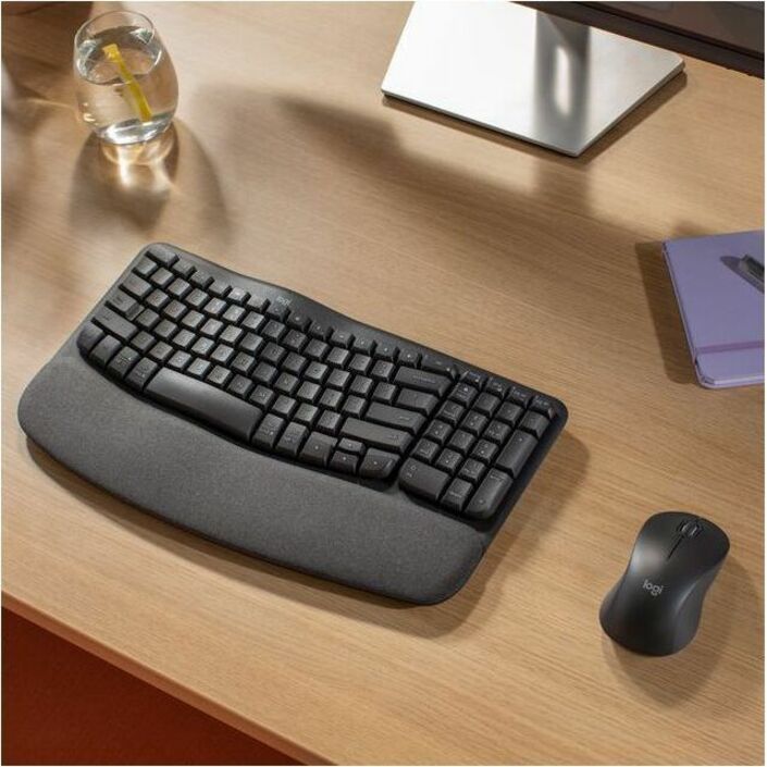 Logitech Wave Keys MK670 Keyboard & Mouse - USB Wireless Bluetooth Keyboard - English
