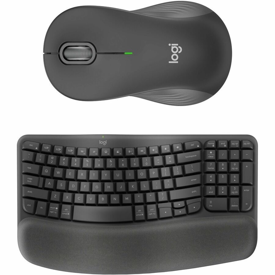 Logitech Wave Keys MK670 Keyboard & Mouse - USB Wireless Bluetooth Keyboard - English