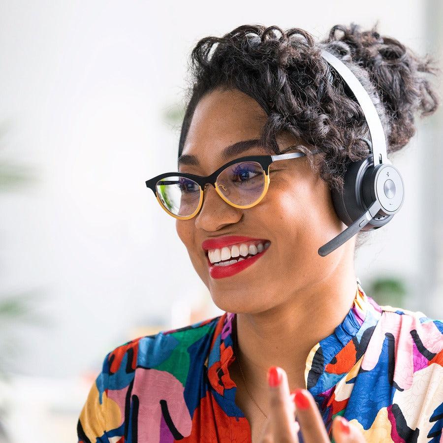 Logitech Zone 900 On-Ear Wireless Bluetooth Headset with advanced noise-canceling microphone, connect up to 6 wireless devices with one receiver, quick access to ANC and Bluetooth