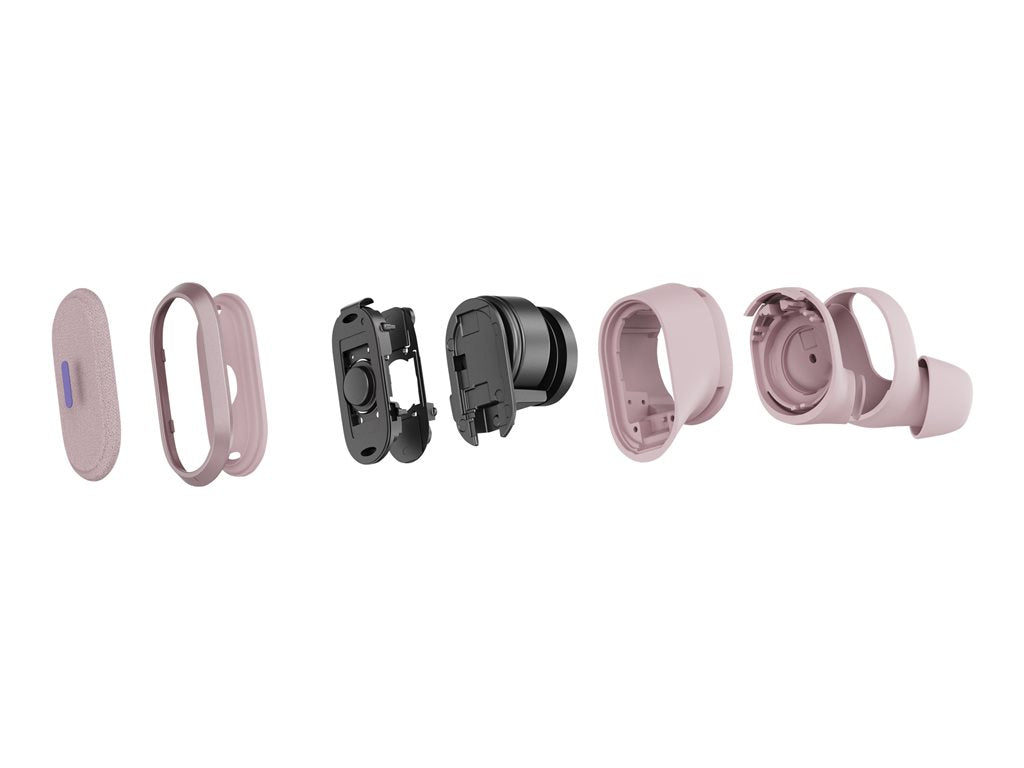 Logitech Zone True Wireless - True wireless earphones with mic - in-ear - Bluetooth - active noise canceling - rose - Zoom Certified 985-001089