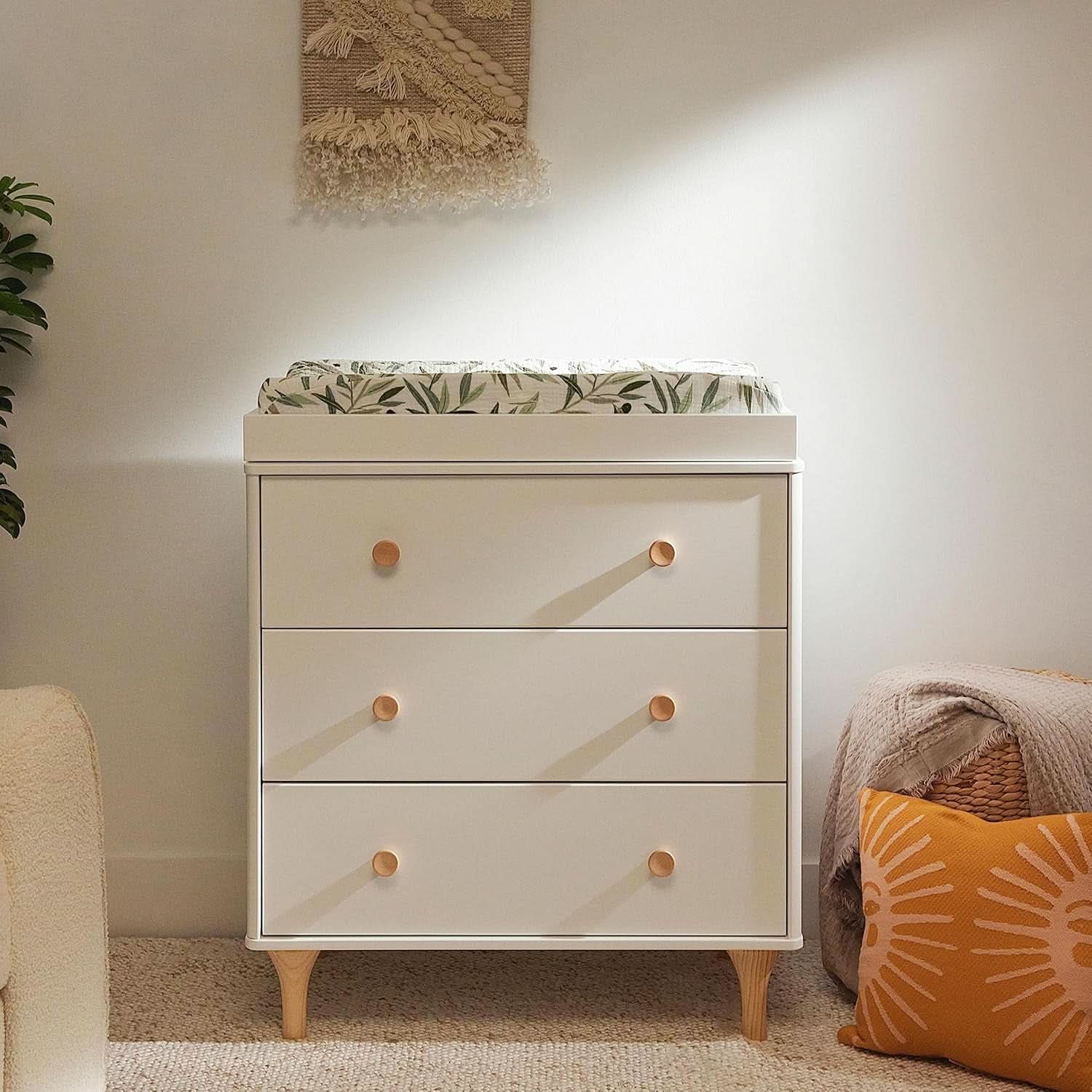 Lolly 3 Drawer Changer Dresser Removable Changing Tray White