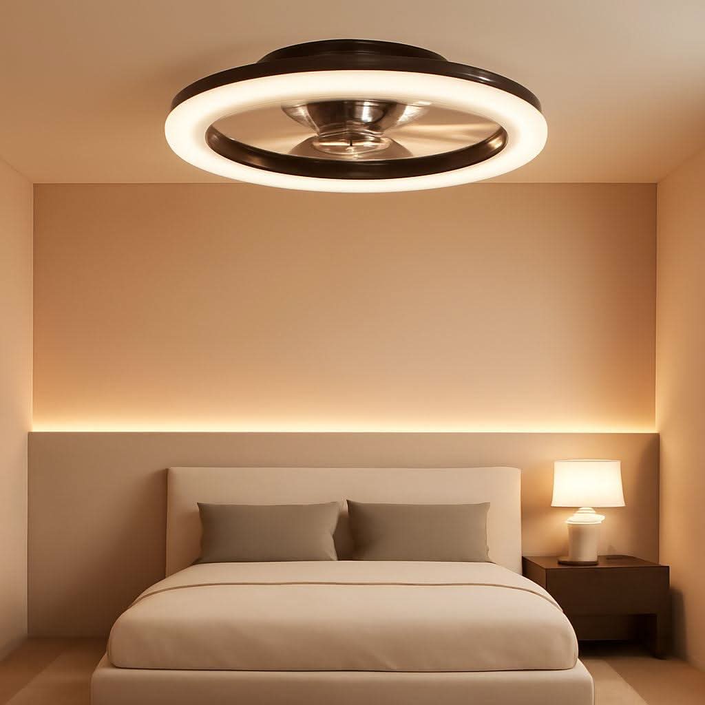 Low Profile Ceiling Fan With Dimmable LED Light 42 Inch