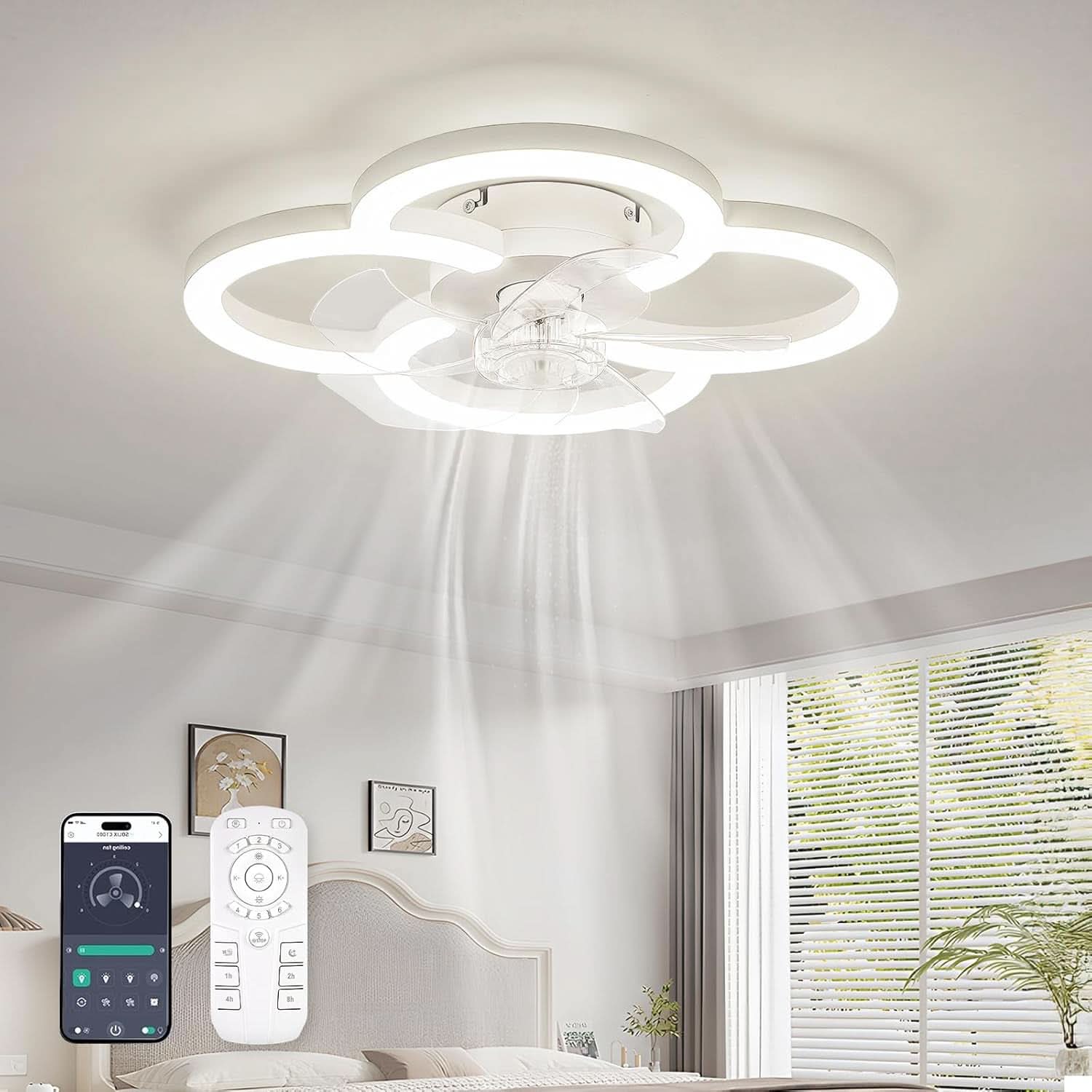 Low Profile Ceiling Fan With Lights And Remote Control