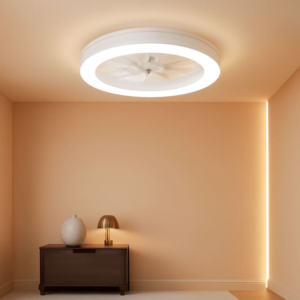 Low Profile Ceiling Fan With Lights And Remote White