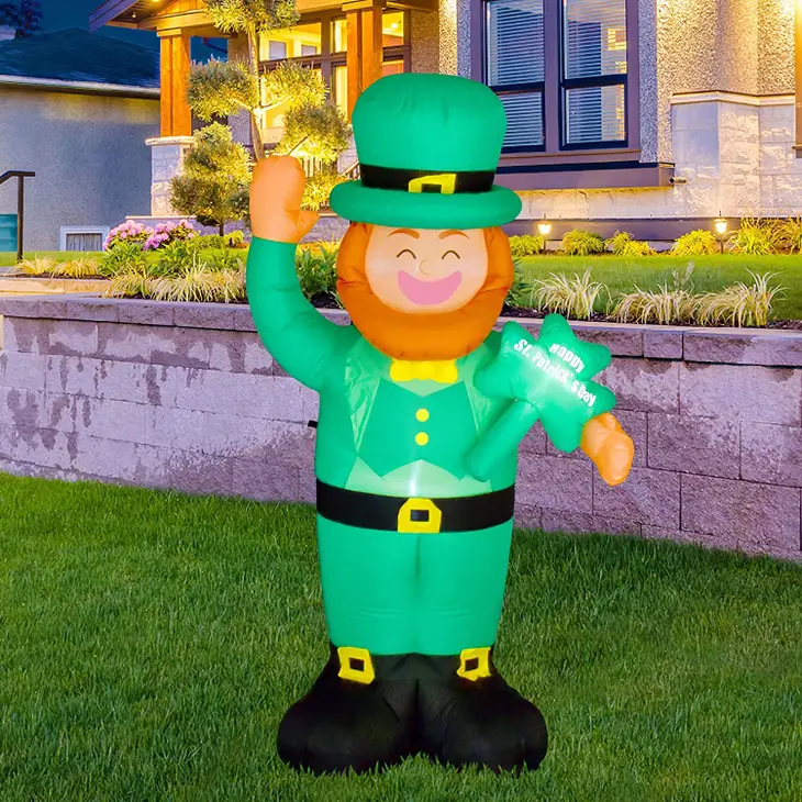 Lucky Leprechaun Lighted Inflatable Blow Up - 5.9 Feet Tall