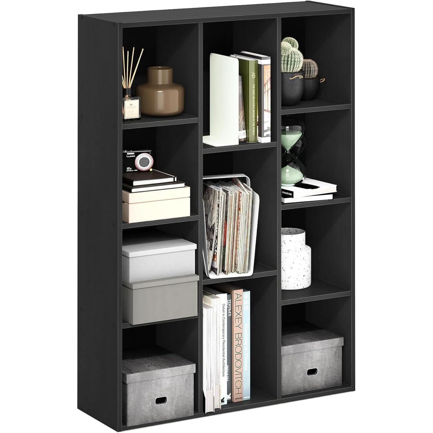 Luder 11-Cube Bookcase Blackwood Modern Living Room