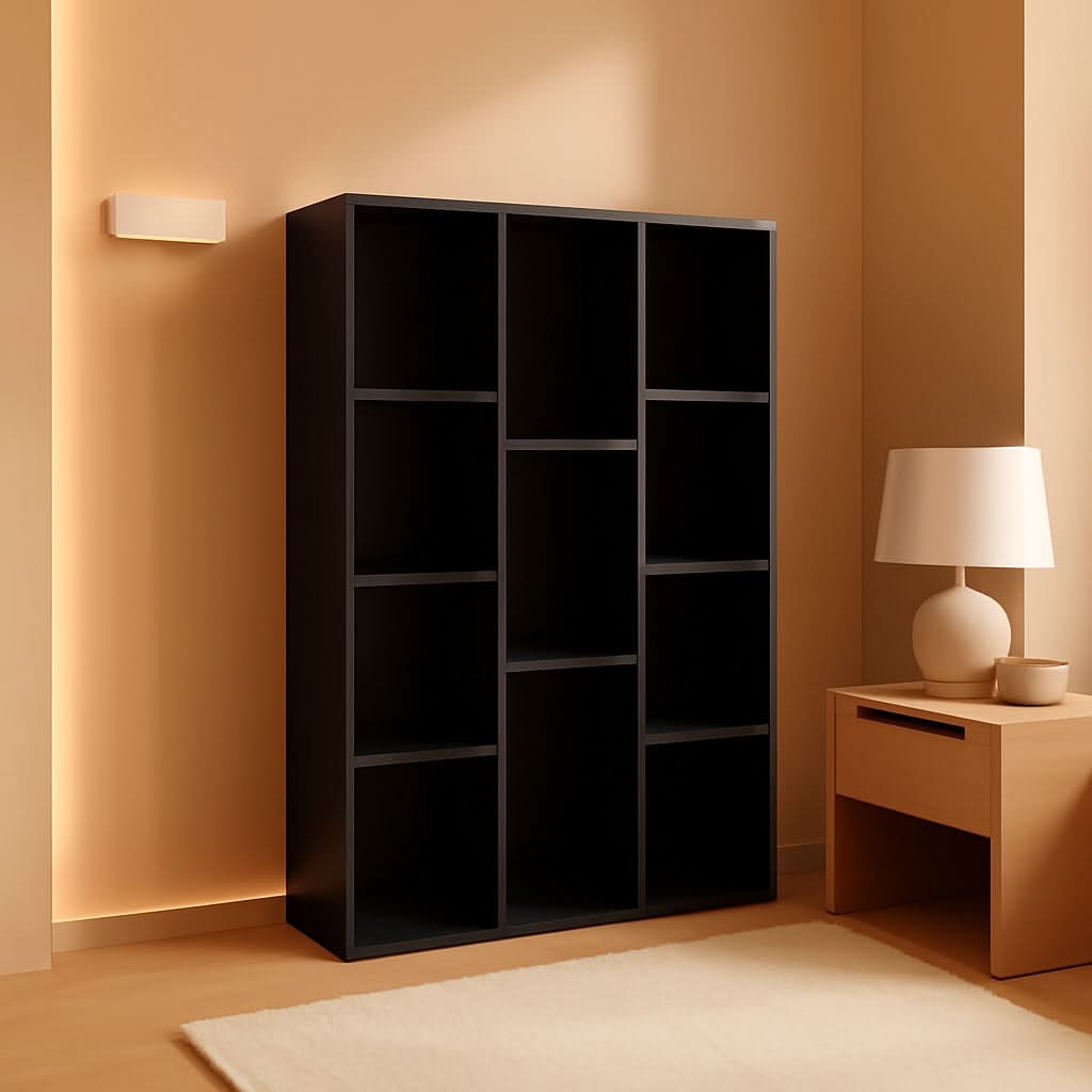 Luder 11-Cube Bookcase Blackwood Modern Living Room