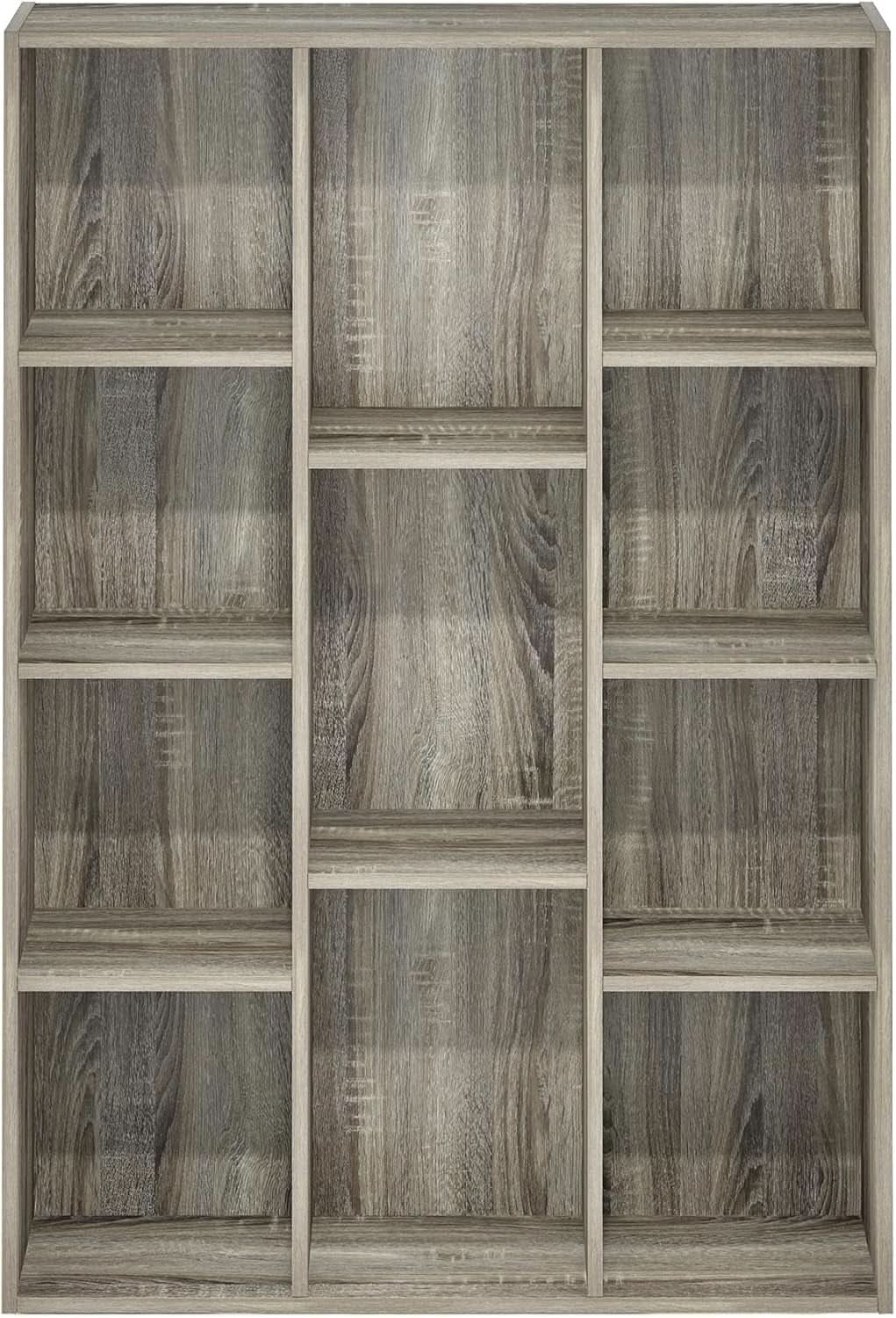 Luder 11-Cube Reversible Open Shelf Bookcase French Oak