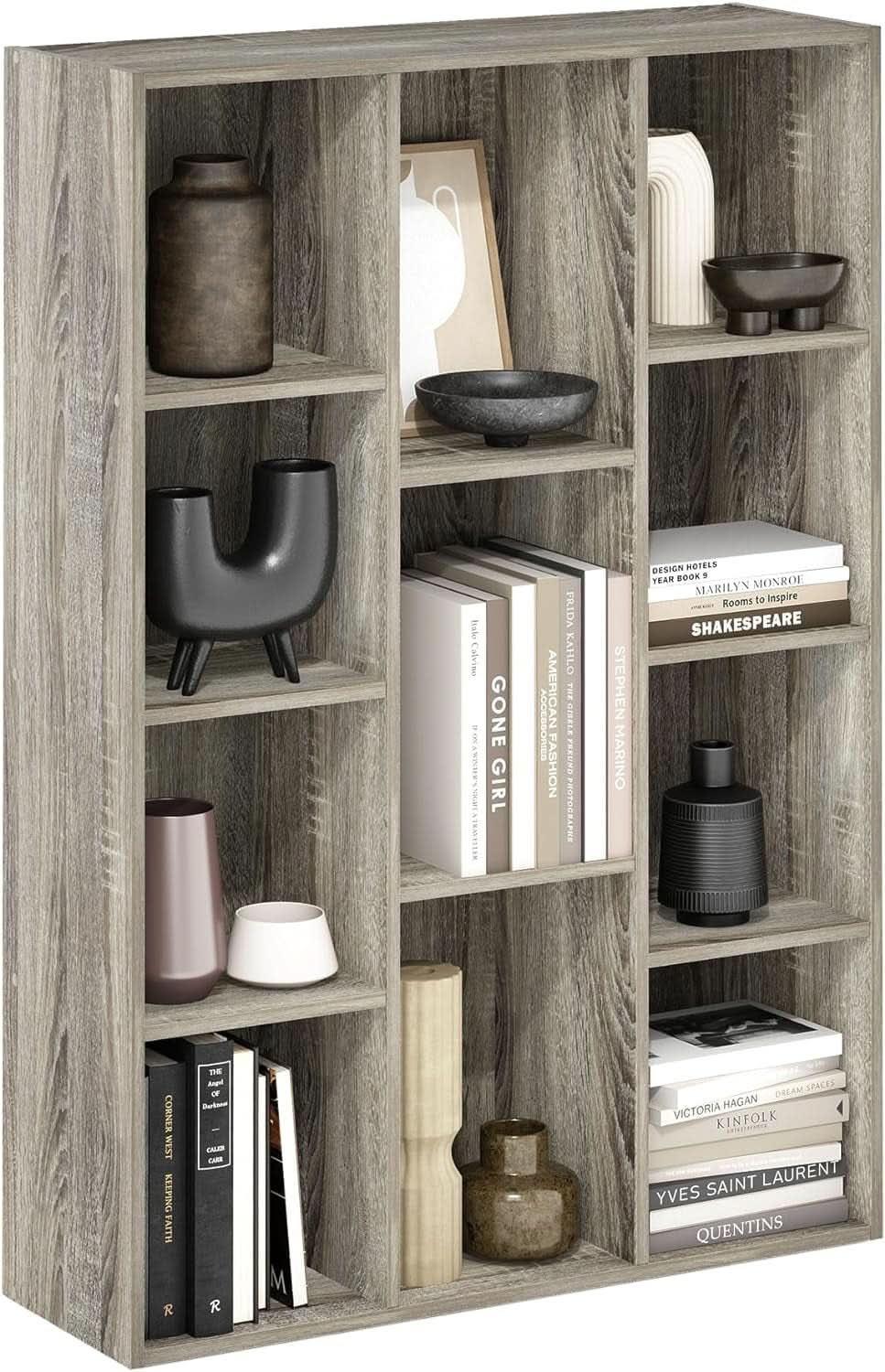 Luder 11-Cube Reversible Open Shelf Bookcase French Oak