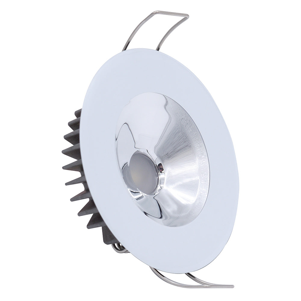 Lumitec Illusion Flush Mount LED Down Light - Spectrum RGBW - Cool White - White Housing -