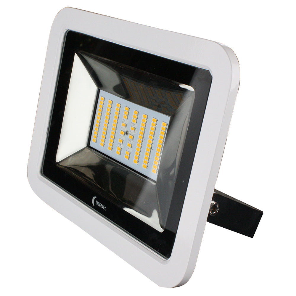 Lunasea 35W Slimline LED Floodlight, 120/240VAC Only, Cool White, 4500 Lumens, 3' Cord