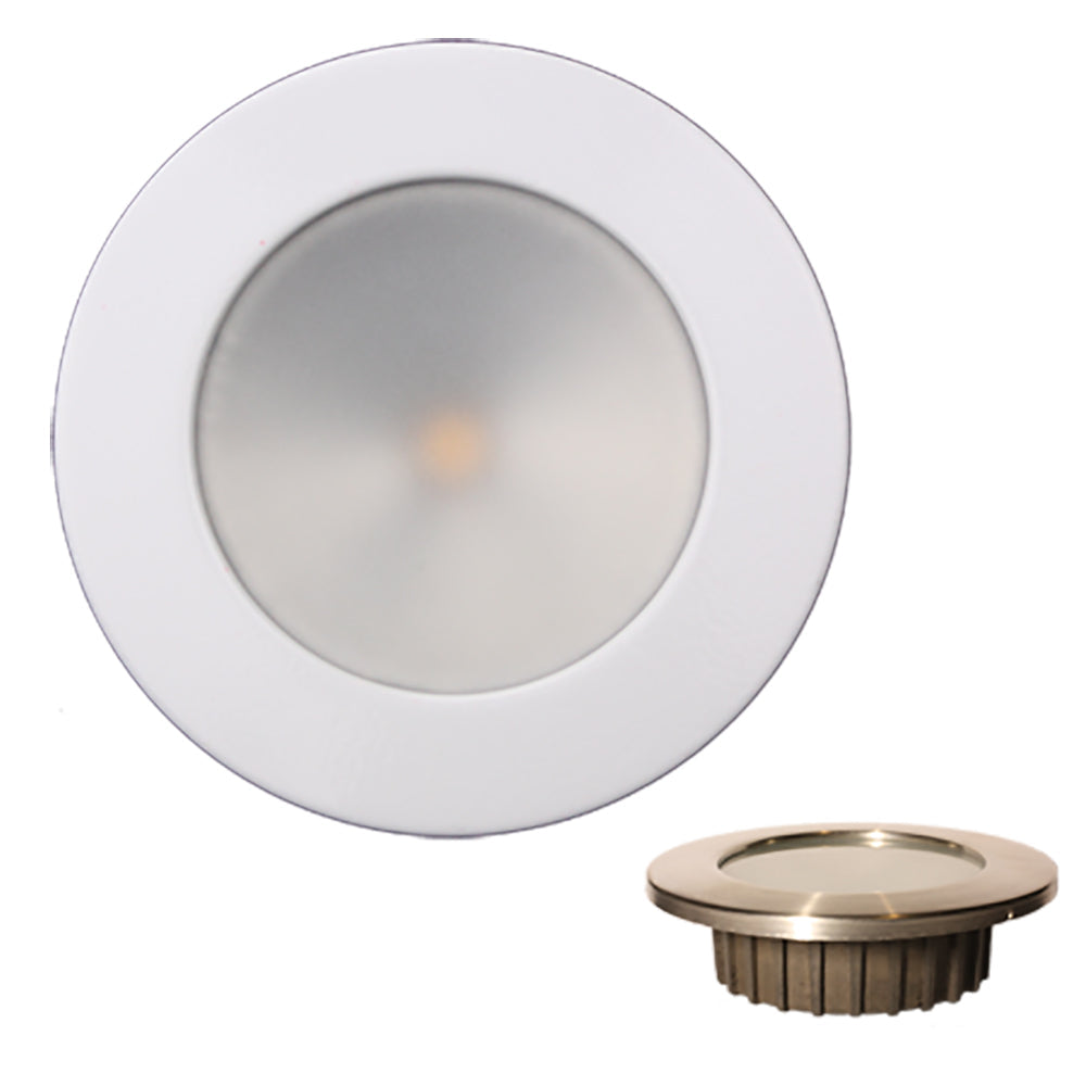 Lunasea &ldquo;ZERO EMI&rdquo; Recessed 3.5&rdquo; LED Light - Warm White w/White