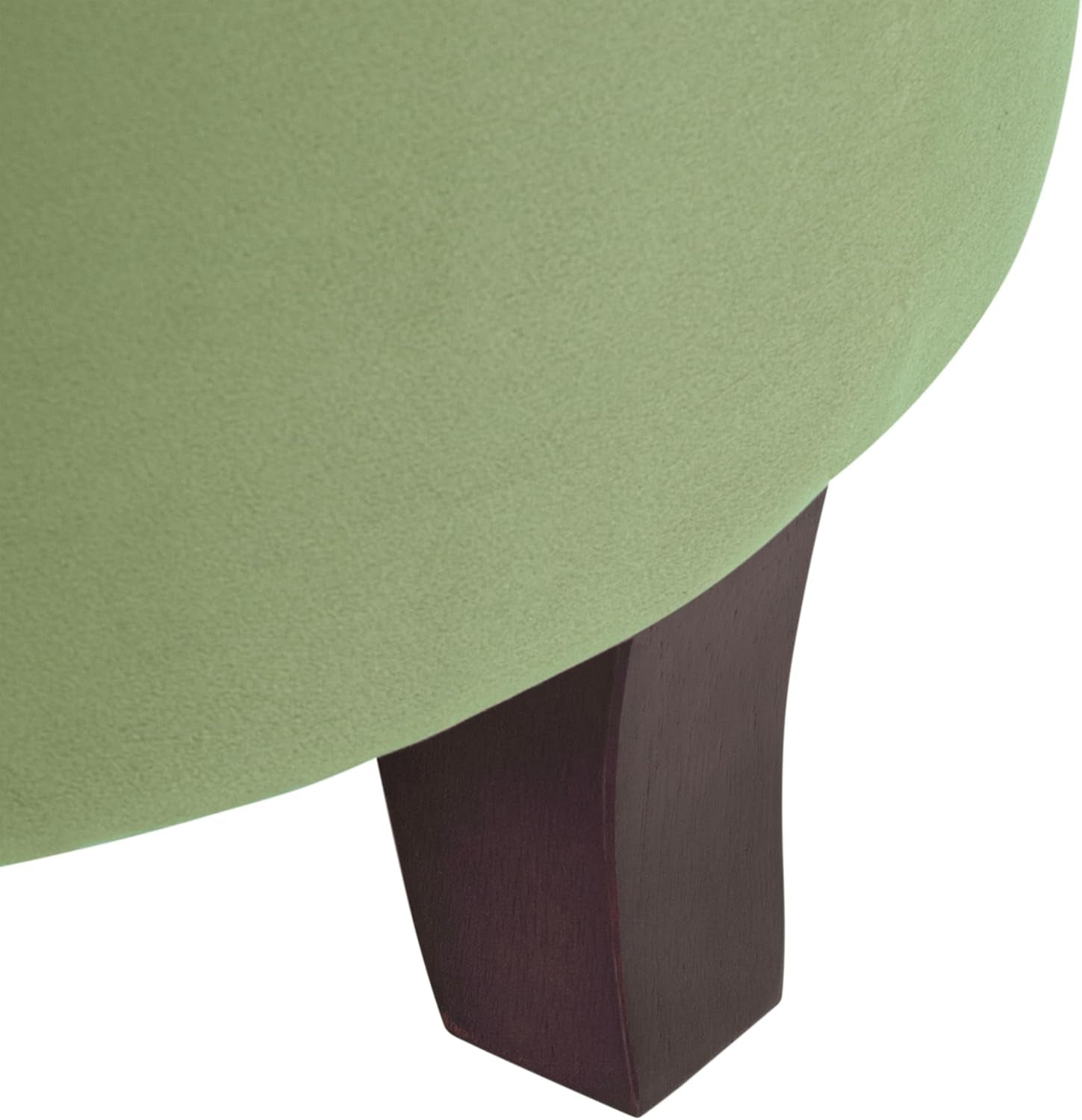 Luxurious Emerald Velvet Tufted Round Ottoman Storage