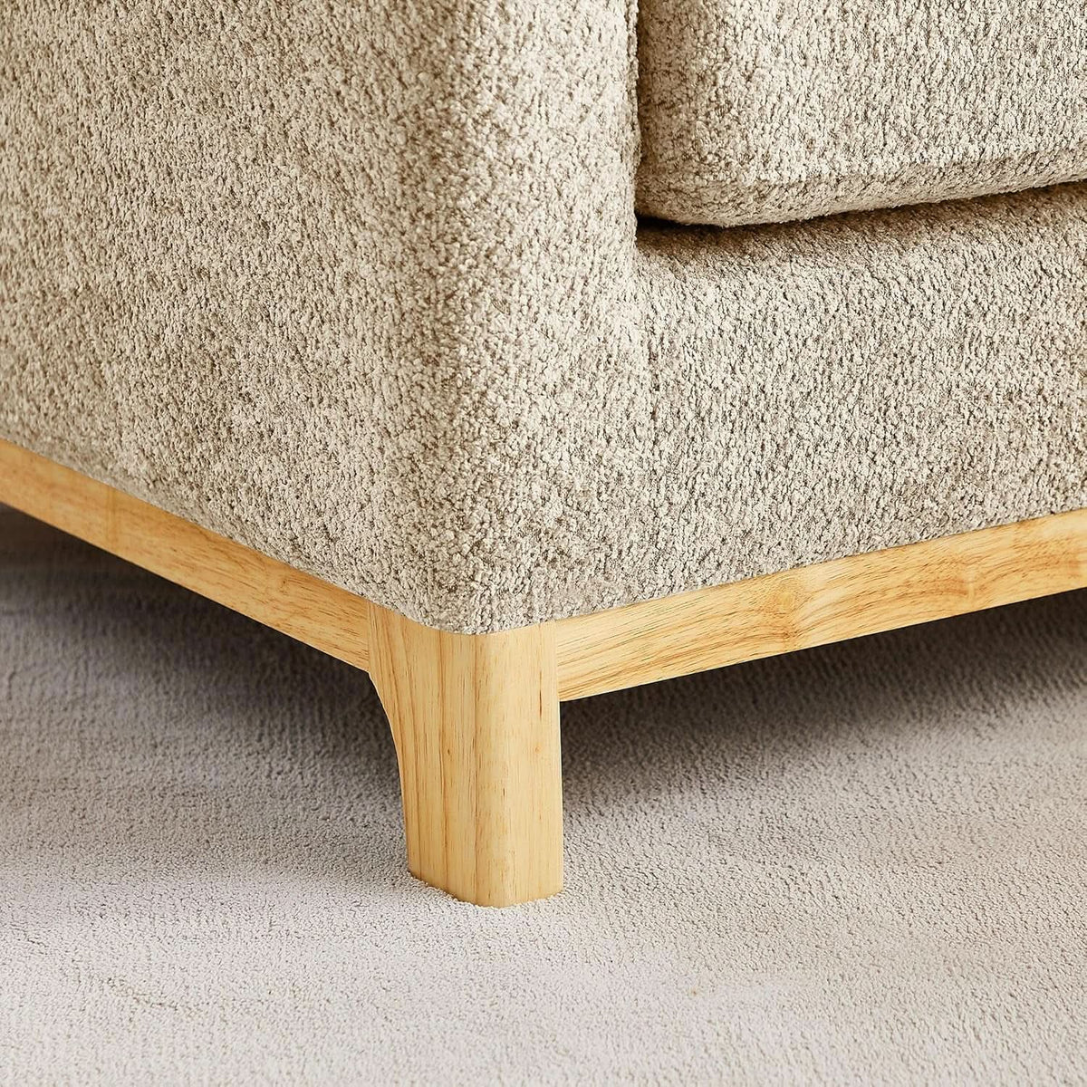Luxurious Sherpa Oversized Accent Chair Camel Plush