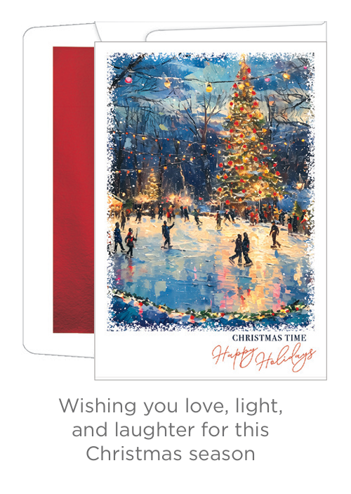 Luxury Favorites Boxed Cards – Christmas Time Skating Scene