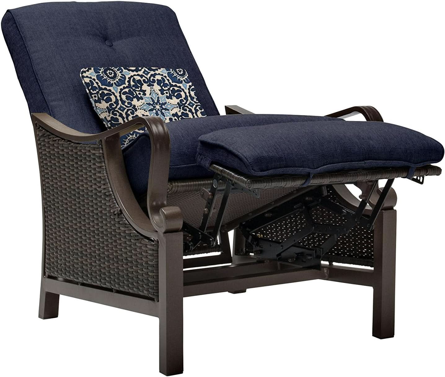 Luxury Outdoor Recliner Chair with Cushions and Pillow